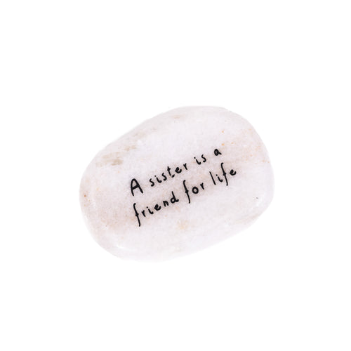 A Sister is a Friend for Life Sentiment Pebble